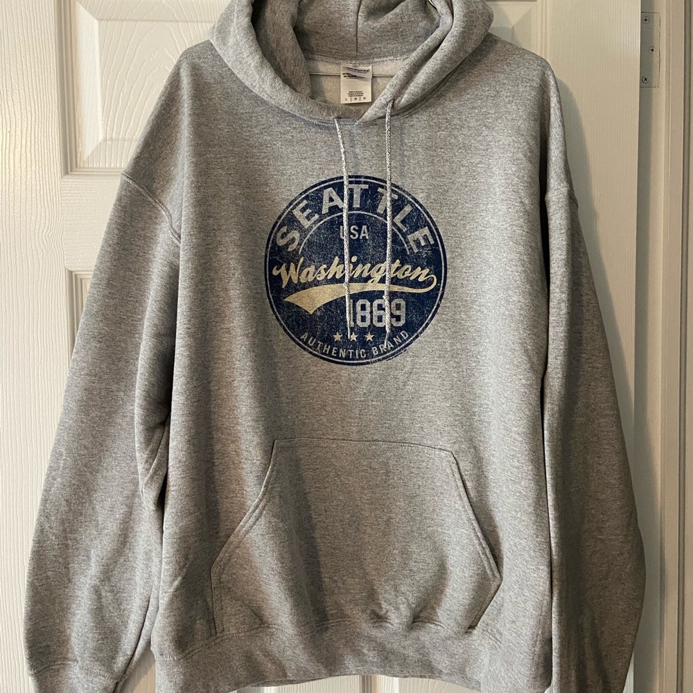 Unisex Grey Seattle, WA Hoodie
